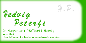 hedvig peterfi business card